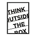 Produktbild Metall Wandbild think outside the box 50 x 70 cm schwarz lackiert von Hoagard