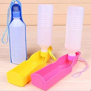 PSK Foldable Pet Dog Cat Travel Water Drinking Feeder Bottle Bowl (500 ml)