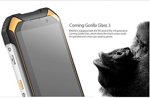 Blackview BV6000 IP68 impermeabile a prova di polvere antiurto 4G smartphone ,4,7Â pollici 4500mAh batteria , Gorilla Glass schermo Rugged, Android 6.0,MT6755 Octa Core 2.0Â GHz 3GB RAM 32GB ROM, 1280*720 pixels, 5MP+13MP Doppia telecamera,NFC,IPS,HD,1080P,Dual SIM, Pulse Fingerprint Sensore per telefono cellulare,Telefono Intelligente