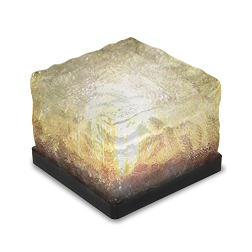 Tomshine Led Solarleuchte,Led Bodeneinbauleuchte,Solar Glas Pflastersteine mit Lichtsensor,IP 67 Wasserdicht für Garten-Hof Pathway Außendekoration Warmweiß/Weiß/Farbwechselnd(4 Stück) - 2