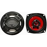 Belson BSS-425FB - Juego de altavoces coaxiales de 4", 2 vías 80 W, negro