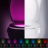 Is Batteries Included: No RECDSW Luz Nocturna LED Toilet Light Sensor Motion Activated Glow Bowl Light Up Sensing WC Night Light Seat Inside Bathroom Lamp