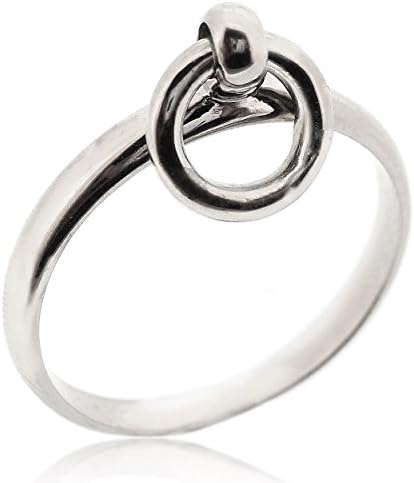 Sovats Small Open Circle Thumb Ring For Women 925 Sterling Silver Rhodium Plated - Simple, Stylish &Trendy Nickel Free Ring