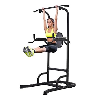 OneTwoFit Tour de Puissance Multi-Fonctions Réglable en Hauteur Entrainement Fitness à la Maison Station de Barre de Traction OT061