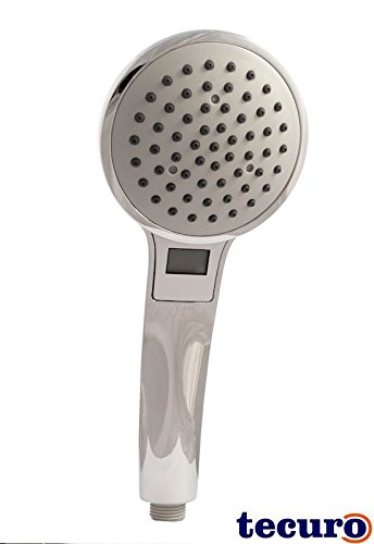 tecuro 1-strahlige LED-Handbrause Duschkopf Brausekopf Ø 108 mm, mit Temperatur- und Verbrauchsanzeige - 4