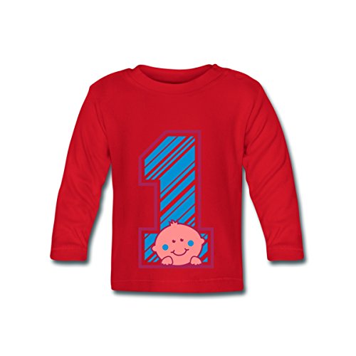 It's my first birthday Baby Long Sleeve T-Shirt by Spreadshirt®??, 6-12 months, red