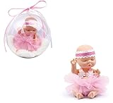 baby born doll accessories boy ❀ Tolles Mädchenspielzeug Brigamo ❀ Doll Surprise,süße Mini Baby Puppe mit Flauschiger Felldecke in der Deko Kugel (rosa)