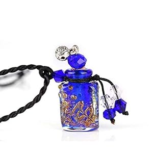 Pendant Jewelry Small Cremation Urns Funeral For Ashes Holder Urn Mini Pet Casket Lampwork Glass Essential Oil Bottle Cork Vial Necklace (Color : Brown)