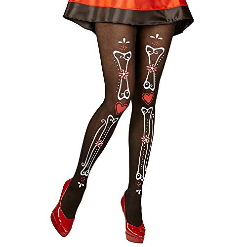 WIDMANN ? Medias huesos Dia de los muertos Womens, Negro, talla...