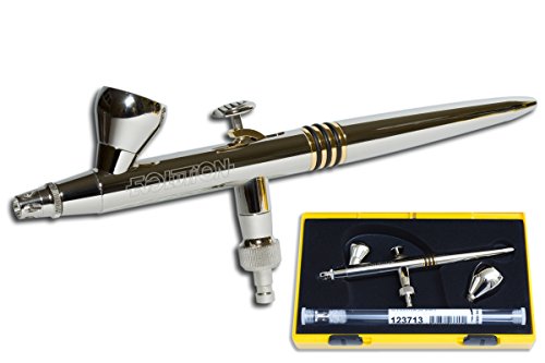 Harder & Steenbeck Evolution Two-In-One Airbrush with 2 ml and 5 ml Cup, Nozzle Set 0.2 mm & 0.4 mm