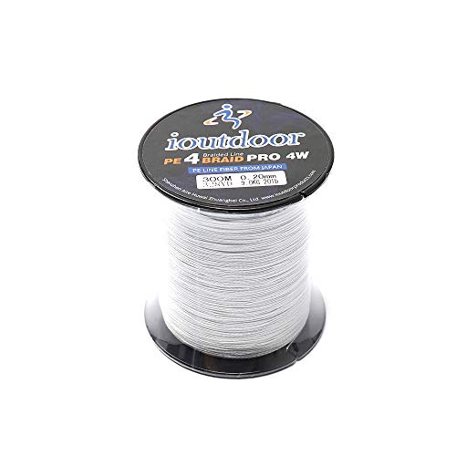 iOutdoor Products Fishing Line PE Braided 4 Strands 300M/328Yards,Fishing Wire 6LB 10LB 20LB 30LB Strong Zero Stretch Abrasion Resistant for Freshwater Saltwater (10LB/328Yds)