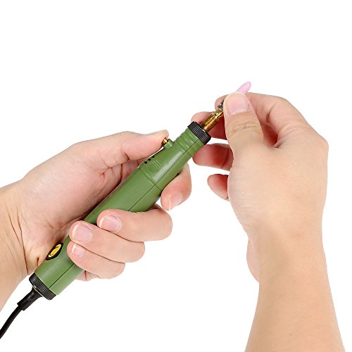 KKmoon AC110-230V Mini Elektrische Schleifer Set/ Variable Geschwindigkeit Bohrmaschine/ Praktische Schleifen Werkzeug Ausgezeichnete Fräsen Trimmen Polieren Bohren Schneiden Gravieren Werkzeug Kit - 8
