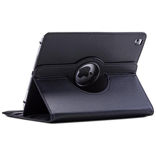 Schutzhülle Ständer Schwarz Kunstleder 360 Grad Drehbar Für IPad Und IPad 3 Mit Wach Und Schlaf Funktion – Schwarz 02 - 4