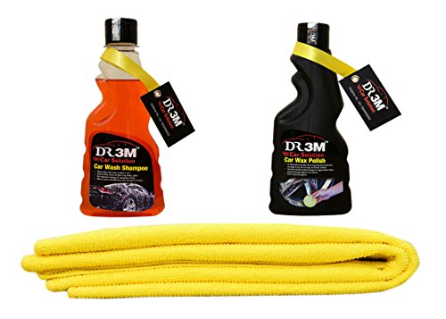DR3M Automative Car Combos Microfiber Cleaning Cloth + AUTOMATIVE CAR WASH SHAMPOO + AUTOMATIVE CAR WAX POLISH RS.725 (59.00% Off) - Amazon