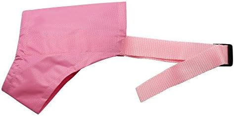 Winstory Fabric Puppy Dog Muzzle Adjustable Grooming Safety No Bite Bark Nipping Chewing Pink