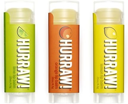 Hurraw! Lip Balms 3-pack: Lime, Orange, &amp; Lemon by Hurraw! Balm