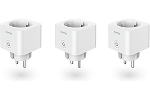 Hama WLAN Steckdose, 3er Pack (mit Matter Smart Home, universal, WLAN gesteuerte Steckdose mit App und Sprachsteuerung, als Zeitschaltuhr, 3680W)
