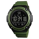 AchidistviQ-Outdoor-Armbanduhr, wasserdicht, Bluetooth, Anruferinnerung, Schießen und Wecker, Armeegrün
