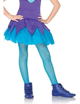 Leg Avenue Kinder Mädchen Netz Strumpfhose neon blau Größe L ca. 146 bis 158