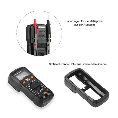 Tacklife DM03B Klassisches Digital Multimeter(Spannungsmesser, Stromprüfer, Widerstand, Temperaturmessung)Multitester mit Hintergrundbeleuchtung - 4