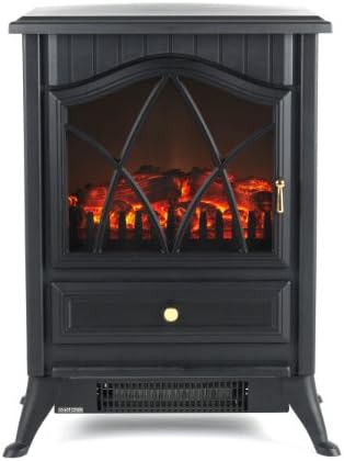 Beldray EH0792 Caldo Log Flame Effect Black Electric Stove with 2 Heat Setting