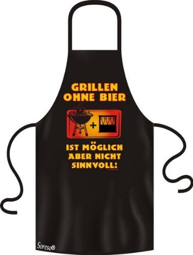 Grillschürze Grillen ohne Bier