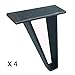Produktbild Möbelbeine 4 Packungen Schwarze Sofabeine Hardware-MöBelzubehöR SchrankfüßE Metall-Tv-Schrank Beistelltisch 18,5 cm Hoch