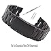 Produktbild kuxiu® 22 mm schwarz verstellbare Kette Metall Edelstahl Uhrenarmband Armband für Motorola Moto 360 1. Gen.