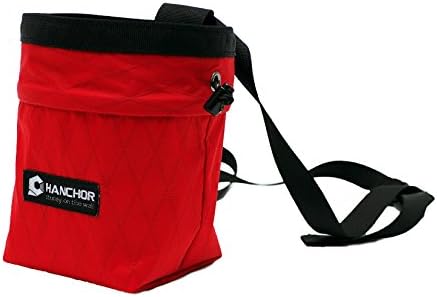 HANCHOR SUPER Chalk Bag, w/ Built-in Chalk Sock, Pompon plus Tight Drawstring Closure, and Adjustable Quick-clip Waist Belt - For Rock Climbing, Bouldering & Gymnastics