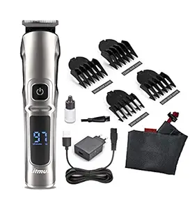 Litmus DT2200 Waterproof Beard, Body & Head Trimmer | 100 Mins. Run time with Fast Charging | LED Display with Travel Lock | Corded & Cordless | Stainless Steel Blades | Charging Adaptor Included