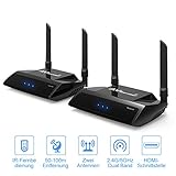 sennheiser funkstrecke gebraucht 【Kabellose Multifunktions-Videoübertragung】 Der Sender ist mit Laptop, PC, Projektor, IPTV, DVR, DVD, STB (Set-Top-Box) und TV-Box kompatibel. Der Empfänger ist mit HDMI-fähigen Fernsehgeräten, Monitoren und Projektoren kompatibel. Satellitenempfänger, Digital-TV-Set-Top-Box oder andere AV-Geräte auf Senderseite an Fernsehgeräte in einem anderen Raum auf Empfängerseite anschließen. Verwendung für Meetings, Home Entertainment und Multimedia-Schulungen.