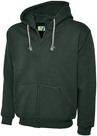 Verdi Winter Warm 100% Fleece Zip Up Fleece Hoodie All Sizes (Green, Medium)