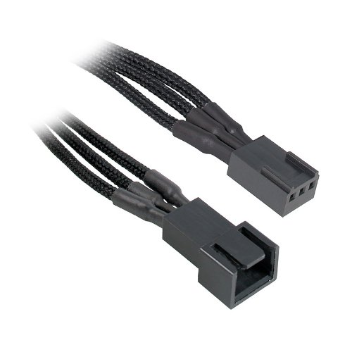 Preisvergleich Produktbild BitFenix Verlängerungskabel 3-Polig, 30 cm schwarz / schwarz