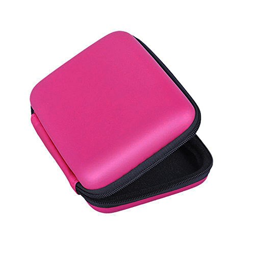 Ciaoed Schutzhülle mit innerer Netztasche und Reißverschluss Schutztasche Tasche für 2.5 Zoll Festplatte, Power Bank ( Rosa ) - 2