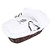 Isabella Alicia Embroidered Applique Doh Doh The Baby Dragon Dark Wicker Moses Basket