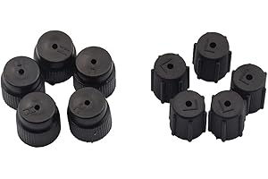 H HILABEE 10 x R134a Klimaanlage Kappe AC Verschlusskappe, 5pcs Hochdruck 16mm+5pcs Niederdruck 13mm