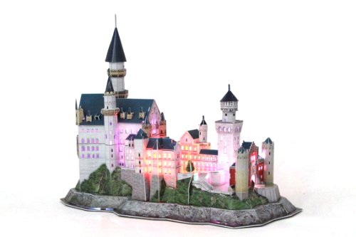 Preisvergleich Produktbild Neuschwanstein Castle Led 3D Puzzle 128 Pieces