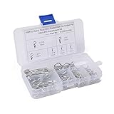 100 PCS Zinc Plaqué Épingle à cheveux Attelage Retenant R Clip Lynch Cotter Printemps Assortiment de Kit Split Goupilles À Goupilles Kit Ensemble Attaches De Fixation & (couleur: Argent)