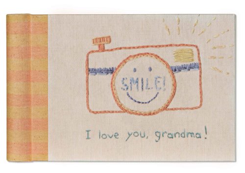 CR Gibson Grandma's Brag Book/Baby Photo Album -- Newborn Baby Gift Set / Keepsake / Memory Book / Baby Journal (Made With Love)
