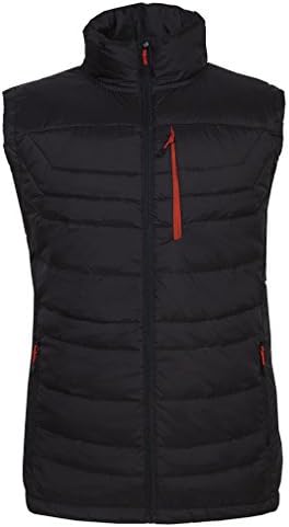 CIKRILAN Men's Puffer Lightweight Quilted Down Vest Bodywarmer Sleeveless Jacket Outdoor Gilet Waistcoat (Large, Black)