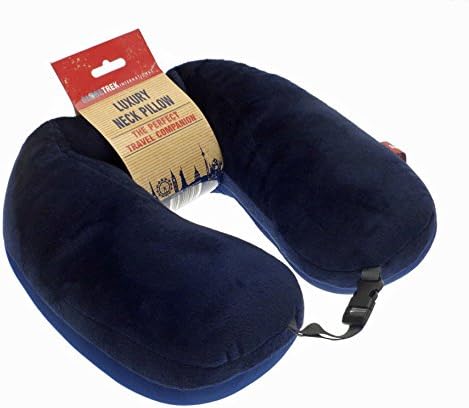 Globetrek International Luxury U Shape Travel Neck Pillow, Blue