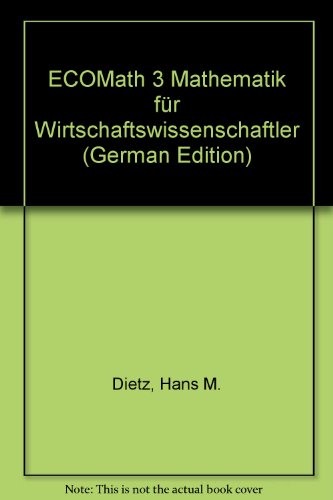 Preisvergleich Produktbild ECOMath 3 Mathematik für Wirtschaftswissenschaftler