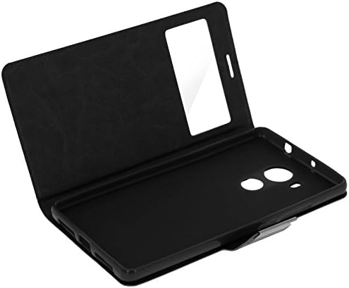 Cover, Folio Case with View Window Stand Function for HUAWEI MATE 8 – Black