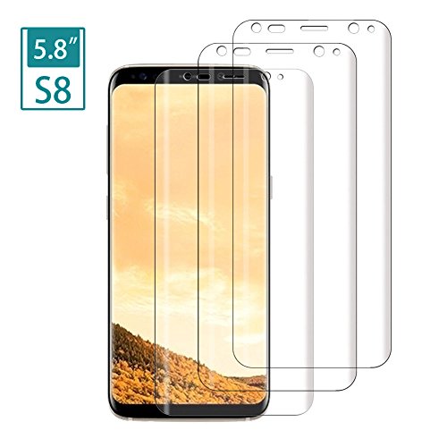 Preisvergleich Produktbild Expresstech @ Schutzfolie Displayschutzfolie [3 Pack] Displayschutz 3D Vollständige Abdeckung Anti-Kratz Anti-Fingerabdruck Screen Protector für Samsung Galaxy S8 SAMSUNG GALAXY S8 SVIII 5,8" G950F G950FD G950U G950A G950P G950T G950V