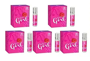 AROCHEM CHARMING GIRL Attar long lasting fragrance No Alcohol Pure Perfume Herbal Attar (Set of 5) (6ml Each)