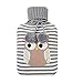 Produktbild Trayosin Wärmflasche mit Strickbezug Wärmflaschen Bezug Strick (Graue Eule, 1L)