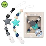 ❤ EASY TO USE AND SAFE - Universal Loop Will Fit Most of The Pacifier Brands and a Variety of Teething Soothers. Non-Toxic, Lead Free, Phthalate Free,and Fully Comply with The Small Parts and Sharp Edge Regulations that Keep Our Little Ones Safe.