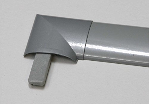 Lichtschachtabdeckung Profi 115 x 60 cm ALU Rahmen + PET Screen Gewebe, individuell kürzbares Schutzgitter, einfache Montage ohne Bohren, Dichtungsbürste + Gummi-Wandanschlussprofil - 6