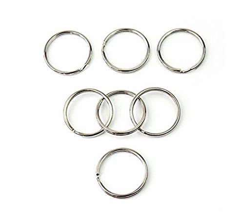 Nikgic 25 mm Metall Double Loop Split Key Ring Schlüsselringe Split-Ring-Schlüsselring für Schlüsselanhänger und Basteln 50 Stück - 2