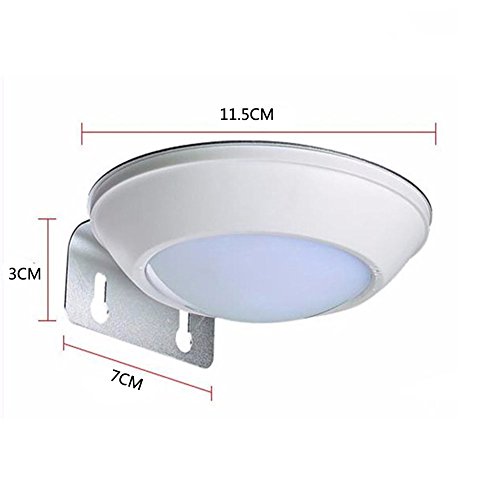 Simfonio Solarlicht 360° Radar Bewegungsmelde Nachtlicht Outdoor Wasserdicht Wandleuchte mit Weitwinkel Design 16 LED weiße Beleuchtung für Türe,Flur,Wege,Terrassen, Patio, Zaun, Gärtengn 16 LED weiße Beleuchtung für Türe,Flur,Wege,Terrassen, Patio, Zaun, Gärten